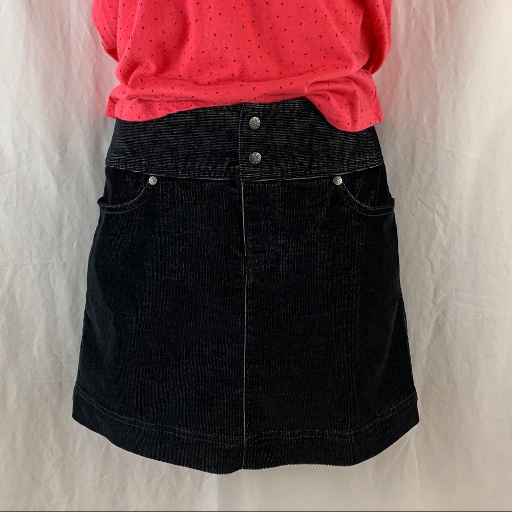 ATHLETA Black Corduroy Mini Skirt Size 4P